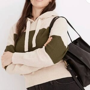 Madewell Clairview 100% cotton  Hoodie  Colorblock Sweater